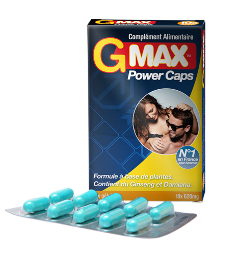 G-Max Power Caps Blue für Männer 10 Kps.
